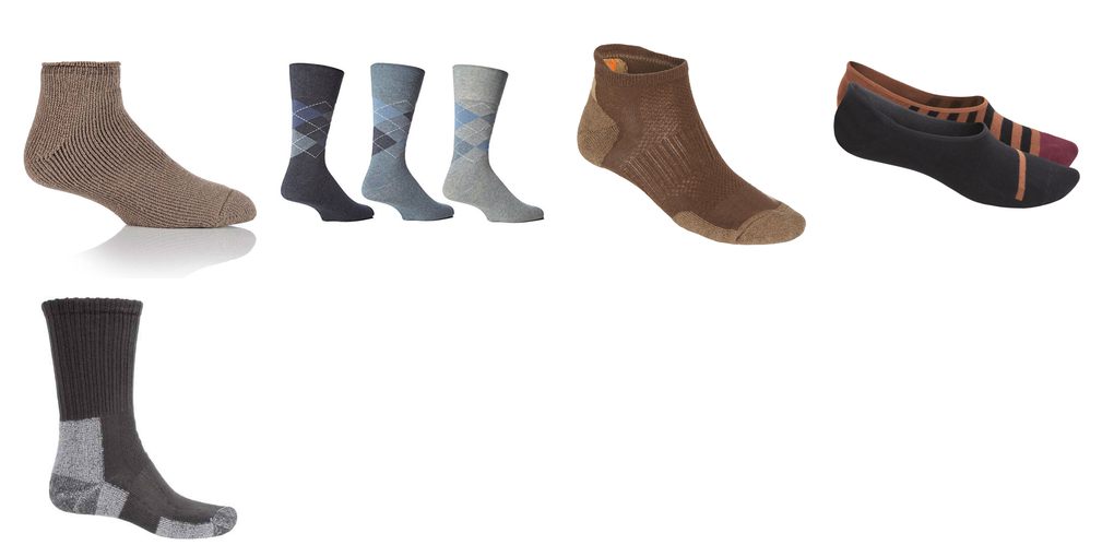 mens ankle socks brown